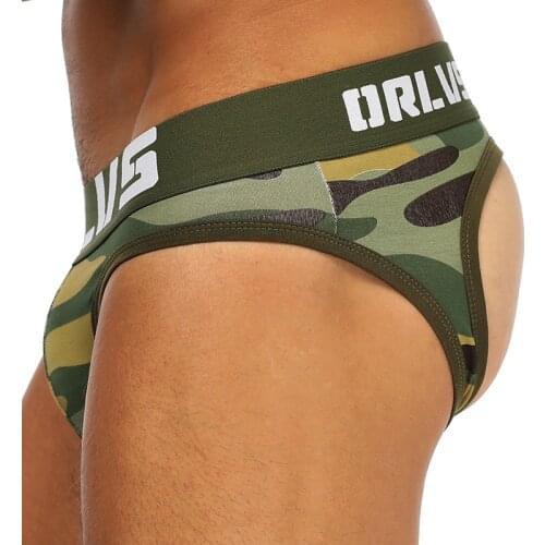 ORLVS New Men Jockstraps Sexy men underwear Penis Sparkling rhinestone sissy mens thongs g strings tanga hombre Gay Underwear