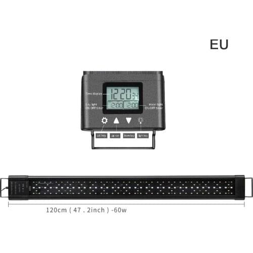 Aquarium Light Led Decoration With Aluminum Alloy Shell Extendable Brackets External Controller For Freshwater Fish Tank Light