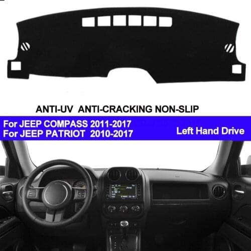 TAIJS Car Dashboard Cover Dash Mat For Jeep Patriot 2010 - 2014 2015 2016 2017 Compass 2011 - 2014 2015 2016 2017 Dashmat Pad