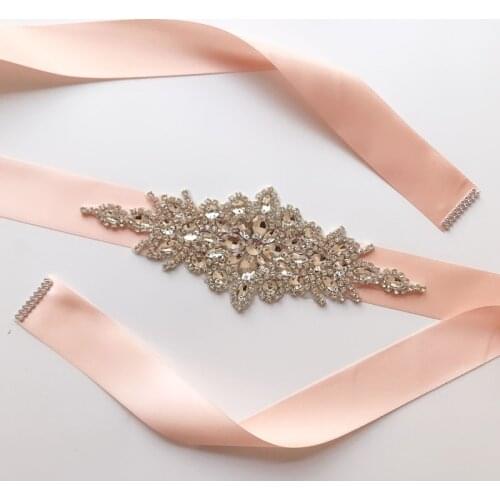 Women Fashion Rhinestone Wedding Dress Belt Female Bridal Gowns Bridal Belts Crystal Clothing Accessories