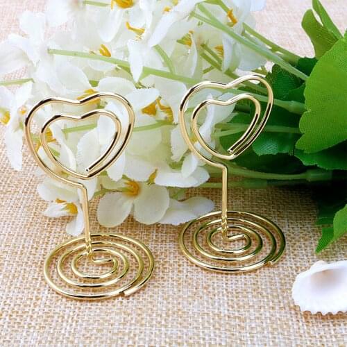 10Pcs Memo Folder Solid Color Heart Shaped Metal Clip Storage Rack Decorative Artware for Home Office