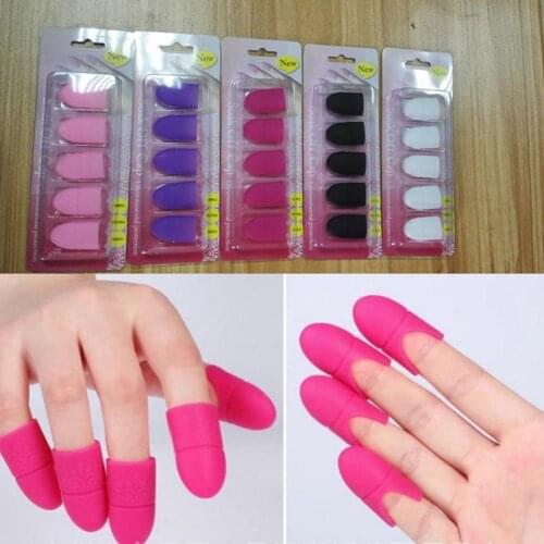 10pcs Silicone Nail Art Soak Off Cap UV Gel Polish Remover Clean for Removal of Varnish Manicure Tools