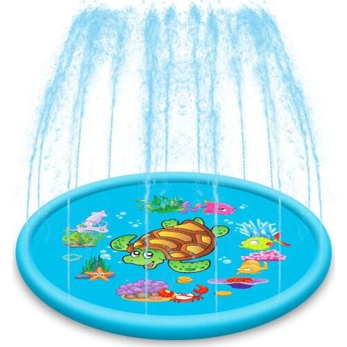 110cm Or 170cm Folding Portable Sprinkler Water Play Mat Outdoor Inflatable Kids Toddler Fountain Play Pad Water Play Equipment
