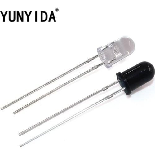 02-71 20pcs LED 5mm 850nm Infrared Emitting & Receiving Diode Round (10pcs Emitting + 10pcs Receiving )