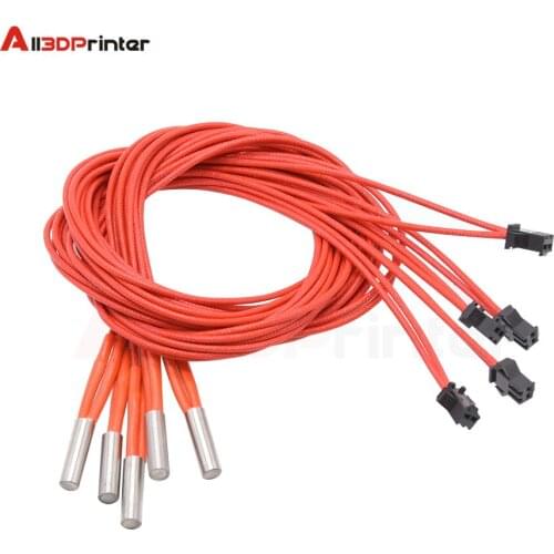 5PC 3D printer parts Reprap heating tube with SM terminal 1m 24V40W Simple replacement HotEnd J head 6*20mm for Creality Ender-5