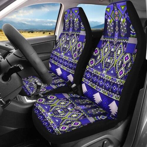 INSTANTARTS Tribal Navajo Native -Indians-American Aztec Print Anti-Slip Car Seat Covers Full Set Car Accessories Car Mat Covers