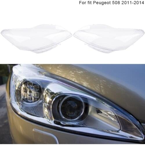 Car Headlight Glass Cover Front Headlamp Transparent Lampshade Auto Front Lamp Shade For Peugeot 508 2011-2014 Car Parts 1 Pair