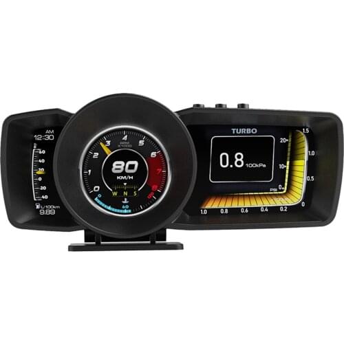 Car Head up Display Dual System 3.5’’ HUD OBD2 GPS Interface Engine RPM Voltage Coolant Oil Temperature Turbo Fuel Rail Pressure