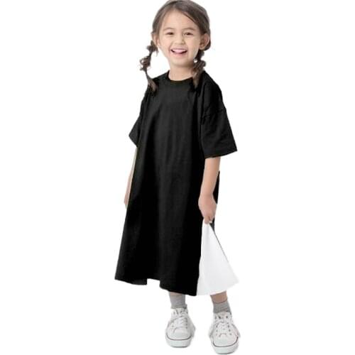 Kids Long Shirt Girls Dress 2021 New Baby Summer Clothes Cotton Patchwork Mommy and Daughter Dress Toddler Clothes,# 6070