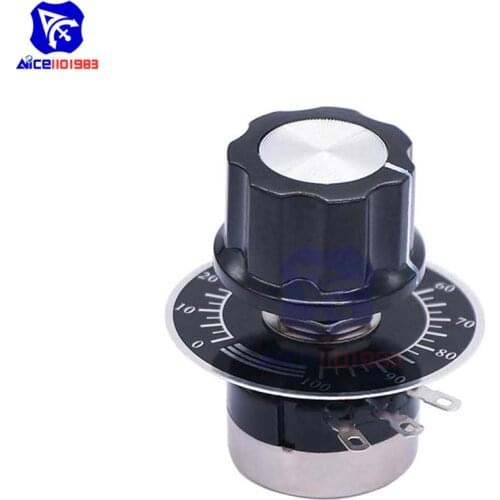 Diymore RV24YN20S 1K Ohm -1M Ohm Variable Resistors Single Turn Carbon Film Rotary Taper Potentiometer with Dial & Knob for Car
