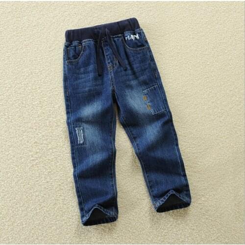 Boys jeans trousers European and American casual letters 2021 spring and autumn new childrens clothing childrens pants