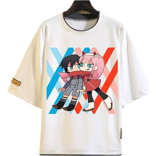 2021 Hot Sale Anime Darling in the Franxx 3d Printed T-shirt Unisex Fashion Casual Popular Summer Streetwear Short Sleeve Top