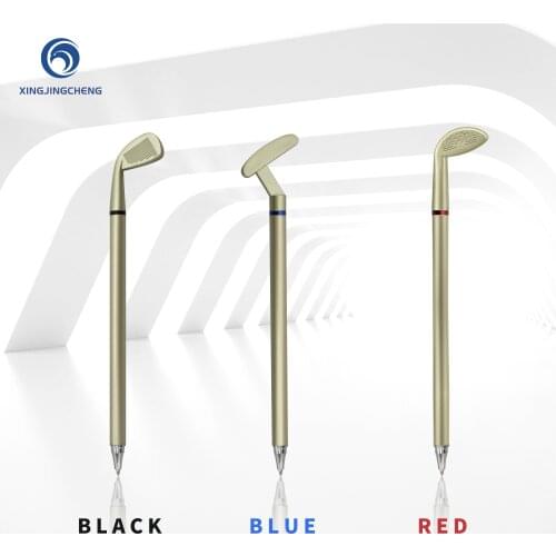 3 Color Gel Ink Golf Pen Gift for Golfer Office Signing Miniature Model Golf Club Pens ABS Club Head Blue Red Black Japan Ink