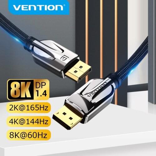 Vention DisplayPort Cable 1.4 8K 4K HDR 32.4Gbps Display Port Adapter Video Audio for PC Laptop TV DP 1.4 1.2 Display Port Cable