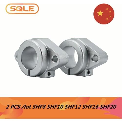 2 pc/lot SHF8 SHF10 SHF12 SHF16 SHF20 SHF25 SHF30 SHF35 linear shaft rail shaft Side Blocks support bearing for CNC 3D printer