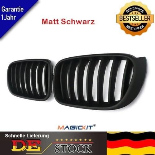 MagicKit Pair Front Sport Kidney Grill Grille For BMW X3 F25 X4 F26 14-17 LCI Matte Black
