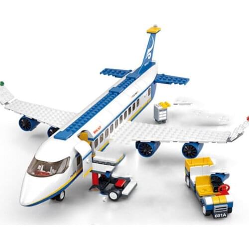 Small Size City Airplane Building Blocks Air Bus Airplane Blocks Model Aircraft Planes DIY Figures Bricks Toys Gifts