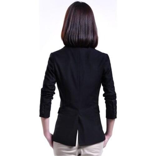 Small Suit Female Jacket Blazer Mujer Spring Black Formal Slim Women Blazers Long-Sleeved Blazer Feminino CJ020