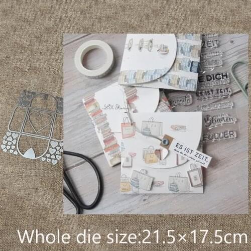 XLDesign Craft Metal Cutting Dies stencil mold heart envelope decoration scrapbook Album Paper Card Craft Embossing die cuts