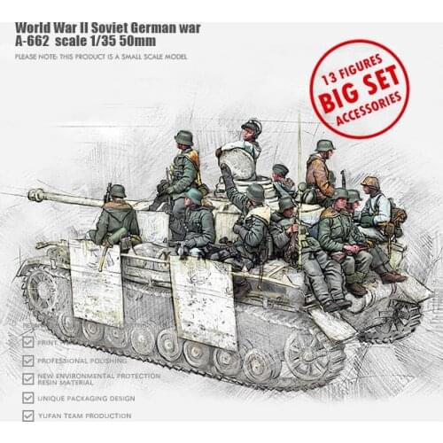 1/35 Resin soldier model kits figure DIY self-assembled (13 soldiers without tanks )A-662