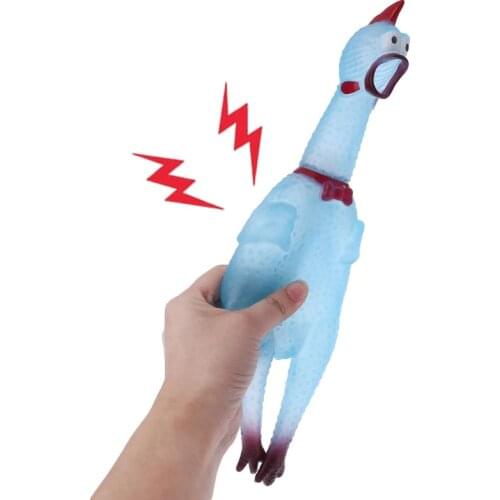 Soft Luminous Screaming Chicken Squeeze Sound Decompression Toy Stress Reliever BX0D