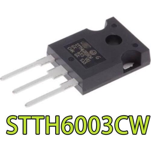 10PCS/Lot STTH6003CW STTH6003 TO-247 fast recovery rectifier 60A 300V new original