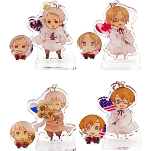 Japan Anime APH Cartoon Axis Powers Hetalia Two-sided Pattern Acrylic Stand Figure Keychain Cos Decor Pendant Keyring Gifts 1pcs
