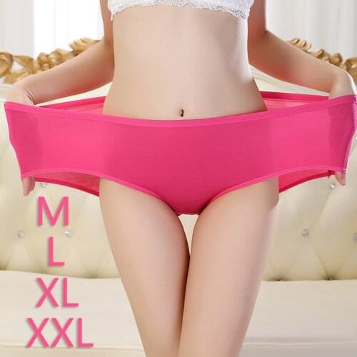 Wholesale 10pcs Underwear Plus Size Fat Women Panties Set Bamboo Fiber Mid Age Female Briefs Loose Simple Solid Color Underpant
