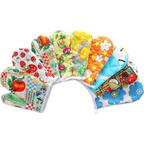 Hot Microwave Oven Glove Kitchen Tool Mitten Terylene Insulated Heatproof Resistant Non-slip Baking Gloves Thickening 1 Pack