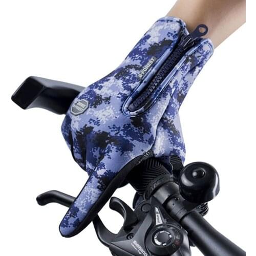 Winter Warm Ski Mens Gloves Women Cycling Touch Screen Waterproof Splash-Proof Windproof Fashion Black Gloves Ladies Non-Slip