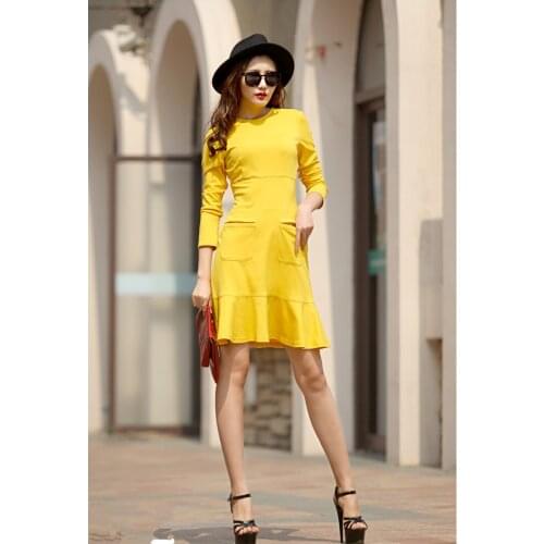 Customize Made Women Plus Size 3XS-10XL Casual Knee Length Mermaid Dress Ladies Celebrity Fashion Fishtail Dresses 24 Colors