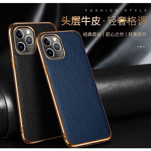 Shockproof 360 Full Protection Cover For iPhone 12 Mini Case Genuine Leather + PC Hard Back Cover For iPhone 12 11 Pro Max Case