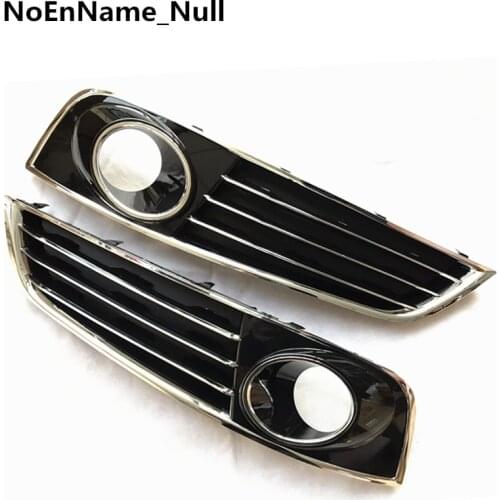 NoEnName_NullFor Audi 2011-2013 Car Fog lamp grille ABS Auto Grill Lamp Covers With Holes A8 D4 W12 (Fits 2011-2013 A8 W12 )