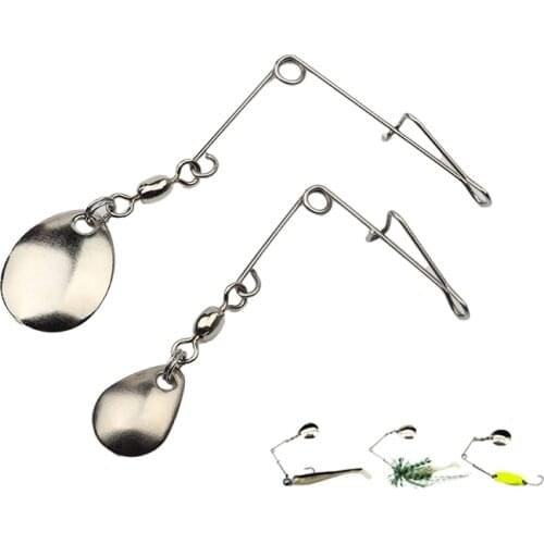Rompin 5pcs Fishing Spinner Blades Stainless Steel Jig Spinner Wire Forms Spinner Fishing Lure Bait Spoon Swisher Fishing Tackle