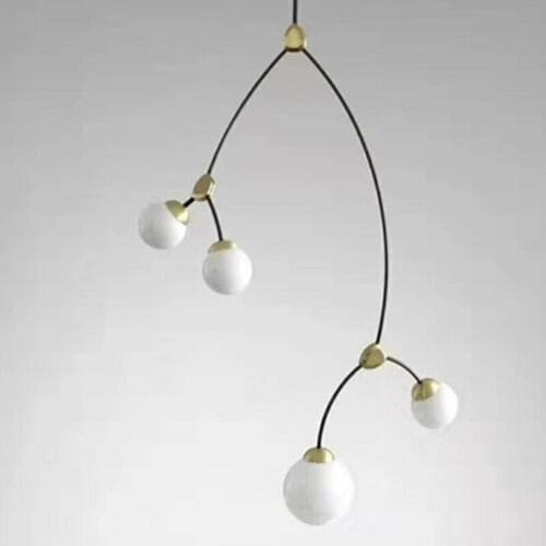Luxury minimalist magic bean pendant lamp restaurant living room model room Peach Blossom Branch pendant lights