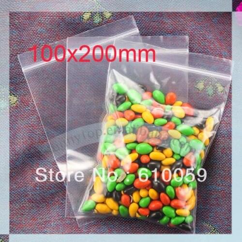 Retail plastic bag zip 100 x 200mm grip seal bag ziplock bag