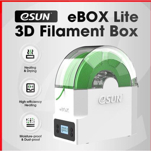 ESUN eBOX Lite 3D Printer Filament Dry Box 3D Filament Dryer Storage Box Dehydrator Spool Holder Keep Filament Dry for Filament