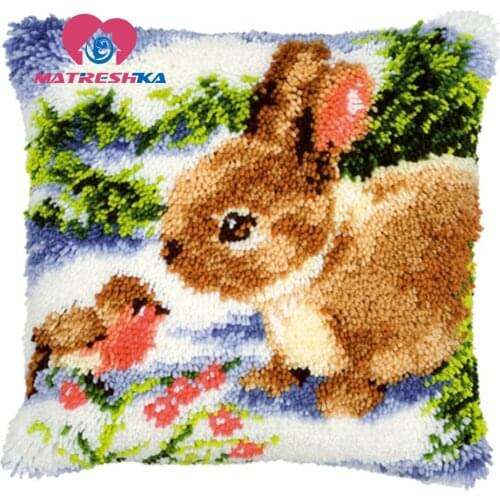 Carpet embroidery kits pillow cross stitch latch hook pillow Foamiran for crafts pillow embroidery canvas for carpet point rug