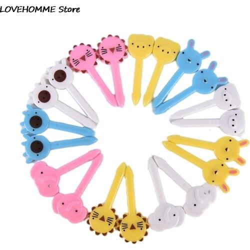 10pcs/set Animal Food Fruit Picks Forks Bento Lunch Box Decor Accessory For Kids Toothpick Lunches Party Decor