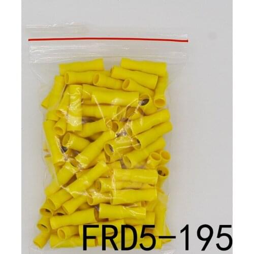 FRD5-195 FRD5.5-195 100PCS Bullet Shaped Female Insulating Joint Wire Connector Electrical Crimp Terminal AWG12-10 FRD