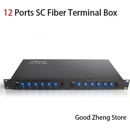 12 Ports Rack-Mount Thickening Fiber Optic Box SC Fiber Optic Termination Box Fiber Optic Distribution