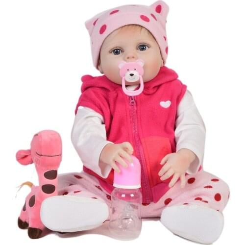 23inch Full silicone reborn baby dolls Toy Baby-Reborn lifelike model doll vinyl newborn bathe princess toddler Brinquedos toy