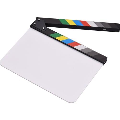 30 * 24cm Acrylic Film Clapboard Movie Directors Clapper Board Slate Cut Action Scene Blank Clap Board Dry Erase Clapboard