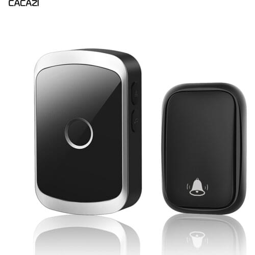 CACAZI Self-powered Waterproof Wireless Doorbell with No Battery Chime 150M Remote Smart Cordless Home Door Bell US EU UK Plug