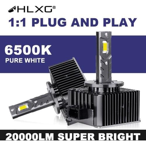 HLXG LED Replace HID Xenon D4S D2R D5S D8S D1S D1R D2S D3S Headlight Auto Bulb White 90W 20000LM LED Lamp Conversion Kit Car LED