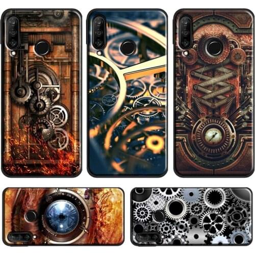 Steampunk Gear Mechanical Case For Huawei P Smart 2019 Z P30 Lite P20 P40 Pro Mate 20 Lite Honor 10 i 8X 9X Nova 5T