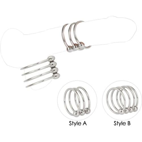 Metal Penis Rings Multiple Folding Penis Erection Ring Cock Rings Penis Enlargement Sex Toys for Man Lock Ejaculation Sex Rings