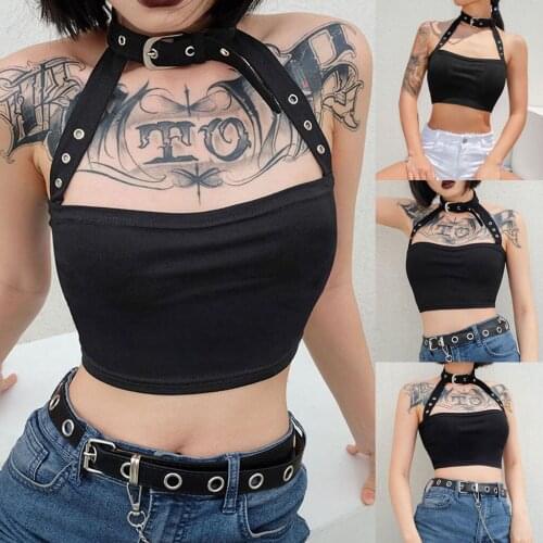 Fashion Women Summer Sexy Tanks Camis Vest Top Strap Sleeveless Shirt Crop Casual Bandage T-Shirt Female Clothes