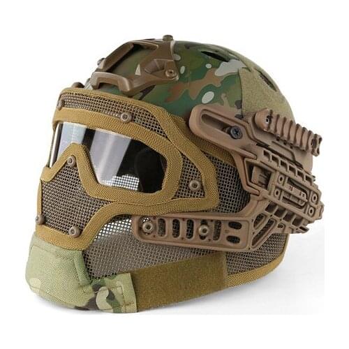 New Tactical G4 System/Set PJ Helmet with Overall Protection Glass Mask Military Paintball Hunting Helmet with Goggle