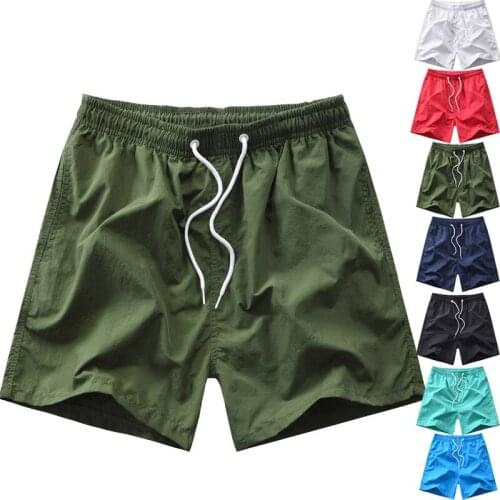 Solid Men Shorts Summer Casual Beach Mens Short Pants Soft Loose Running Sports Work Outdoor Streetwear Holiday Pant